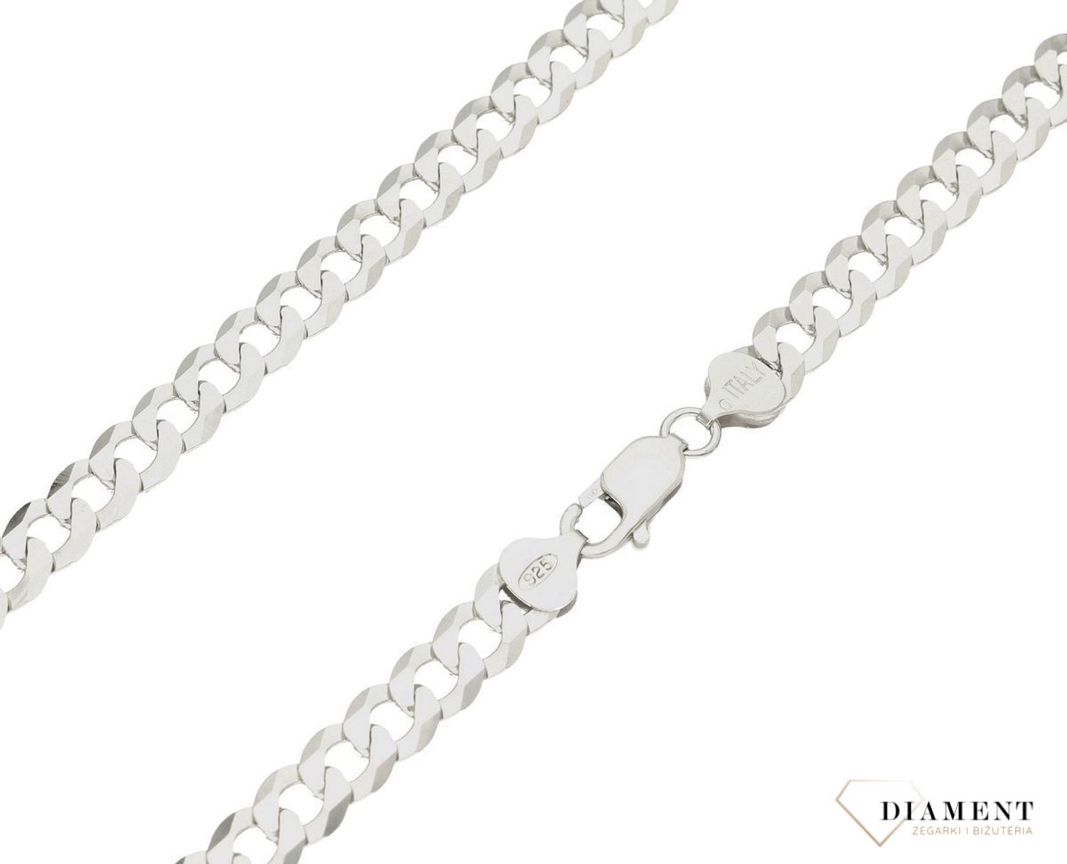 Srebrny łańcuszek 925 pancerka 8 mm rodowany DIA-LAN-2087R-200-925 8mm. Srebrny łańcuszek najwyższej próby srebra 925. Łańcuszek srebrny o splocie pancerki idealny na prezent. Łańcuszek srebrny rodowany o wadze 31,40 gram i szerokośc (1).jpg